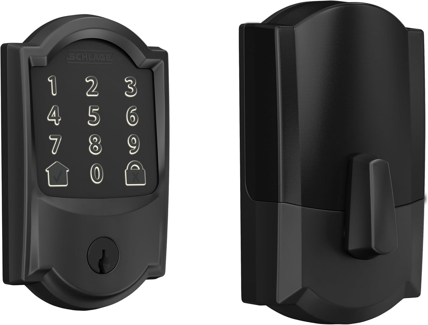 Matte Black Smart Wi-Fi Deadbolt with Touchscreen