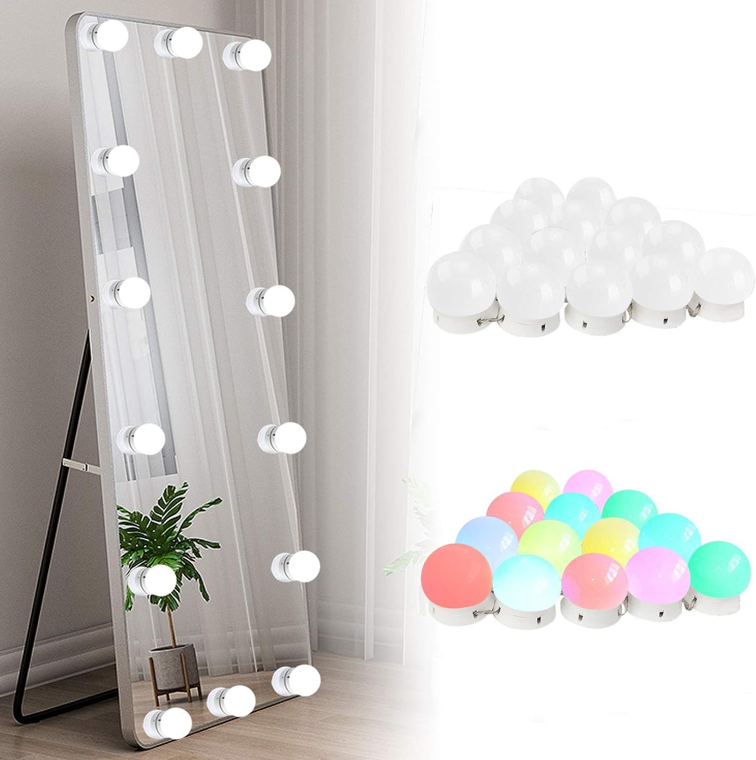 Modern RGB Dimmable 14-Bulb Vanity Mirror Lights