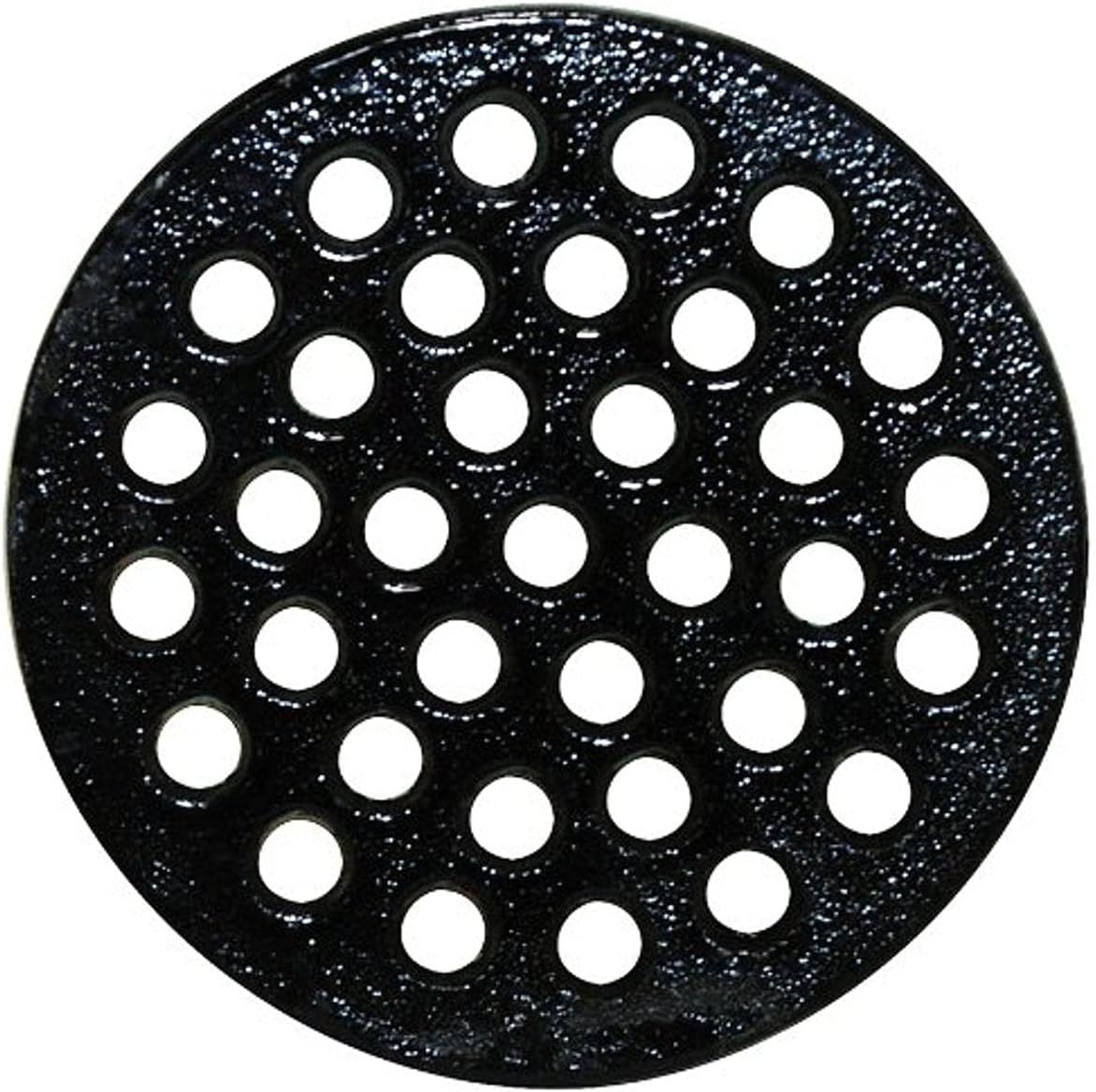 Black Epoxy Coated 6-Inch Cast Iron Round Floor Drain Strainer