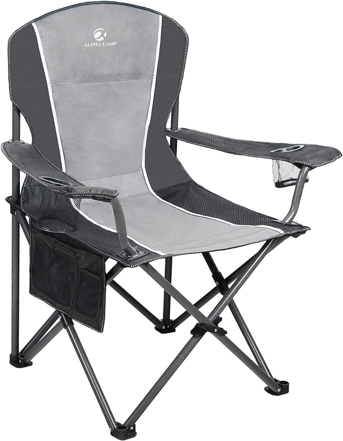 Luxury Oversized Folding Camping Chair with Lumbar Support
