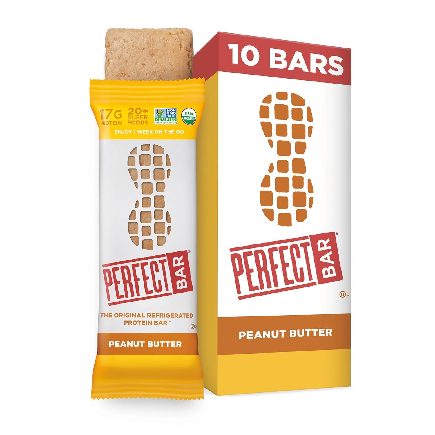 Organic Peanut Butter High Protein Meal Replacement Bars