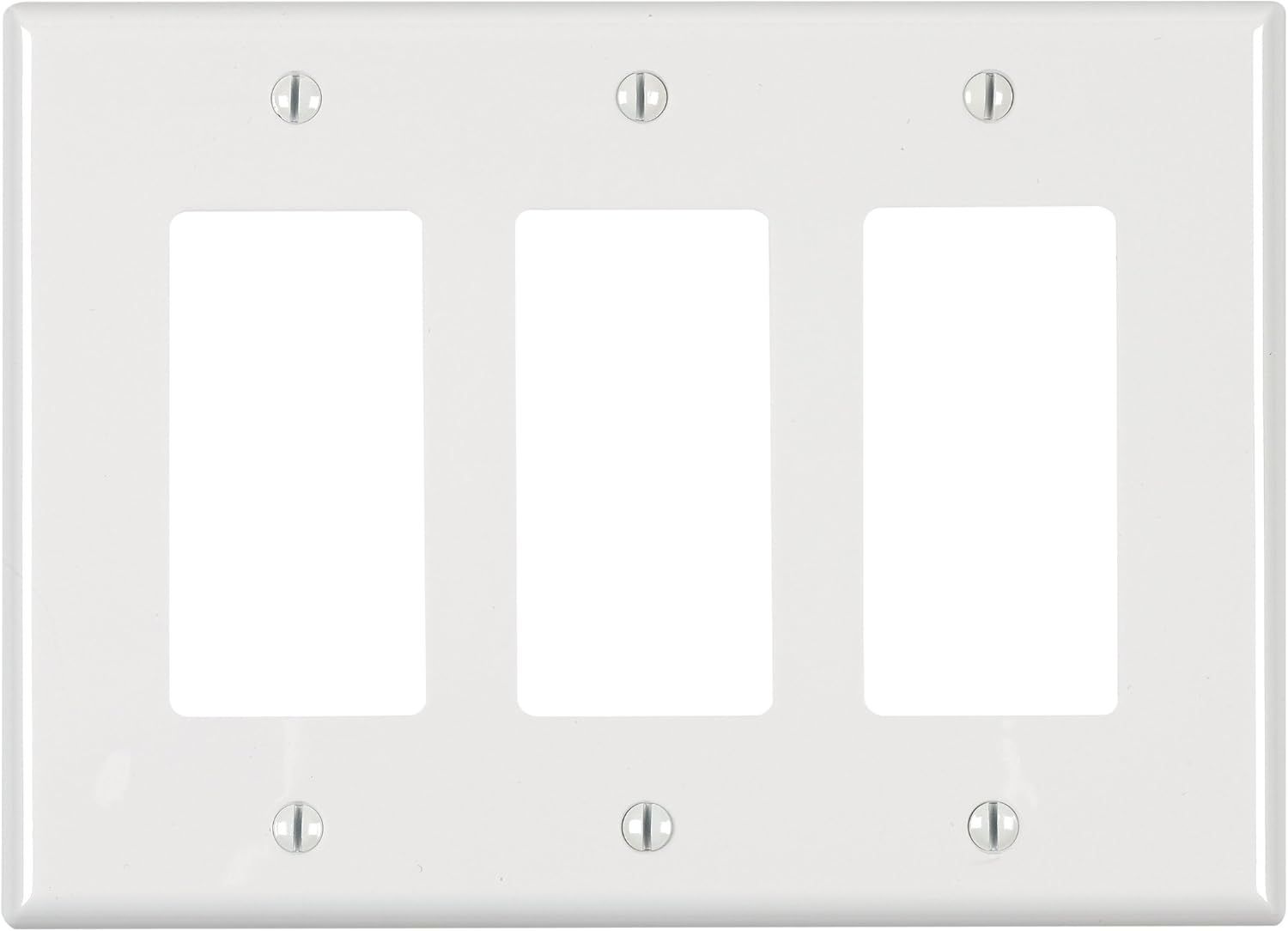 White 3-Gang Midway Size Decora Wallplate