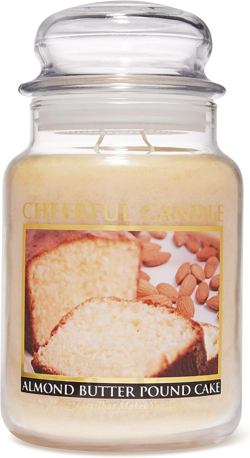 Rustic Almond Butter Pound Cake Scented Glass Jar Candle