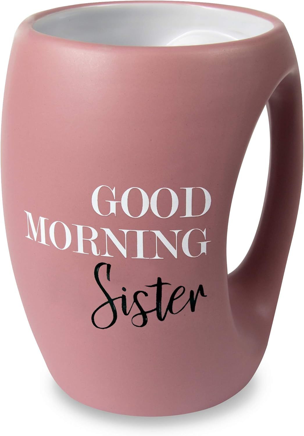 Pink Ceramic 16oz Sister Mug with Hand-Warming Handle