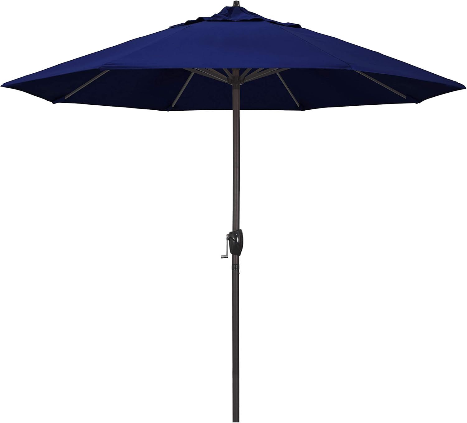 9' Blue Aluminum Patio Umbrella with Auto Tilt