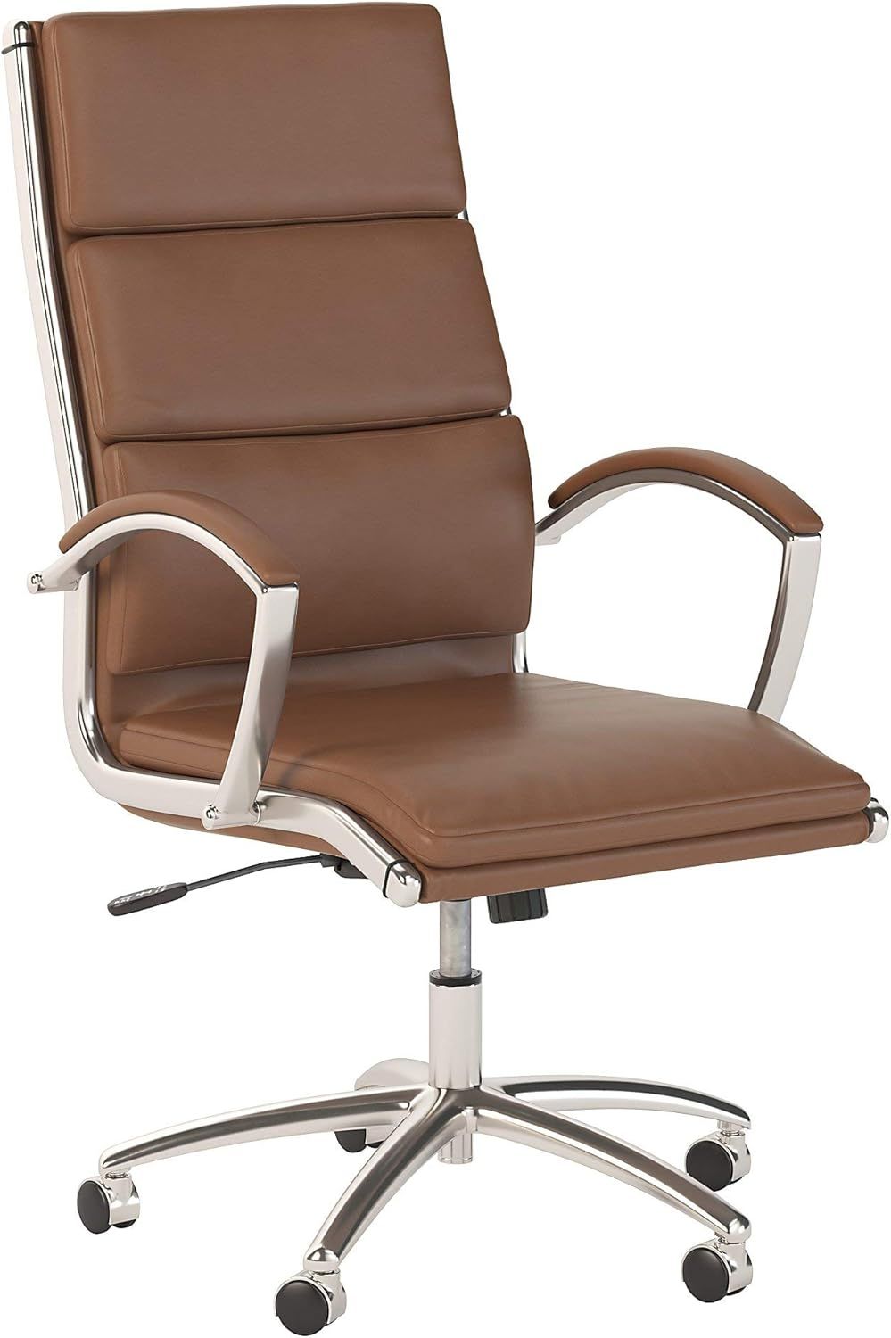 Saddle Tan High Back Leather Executive Swivel Chair