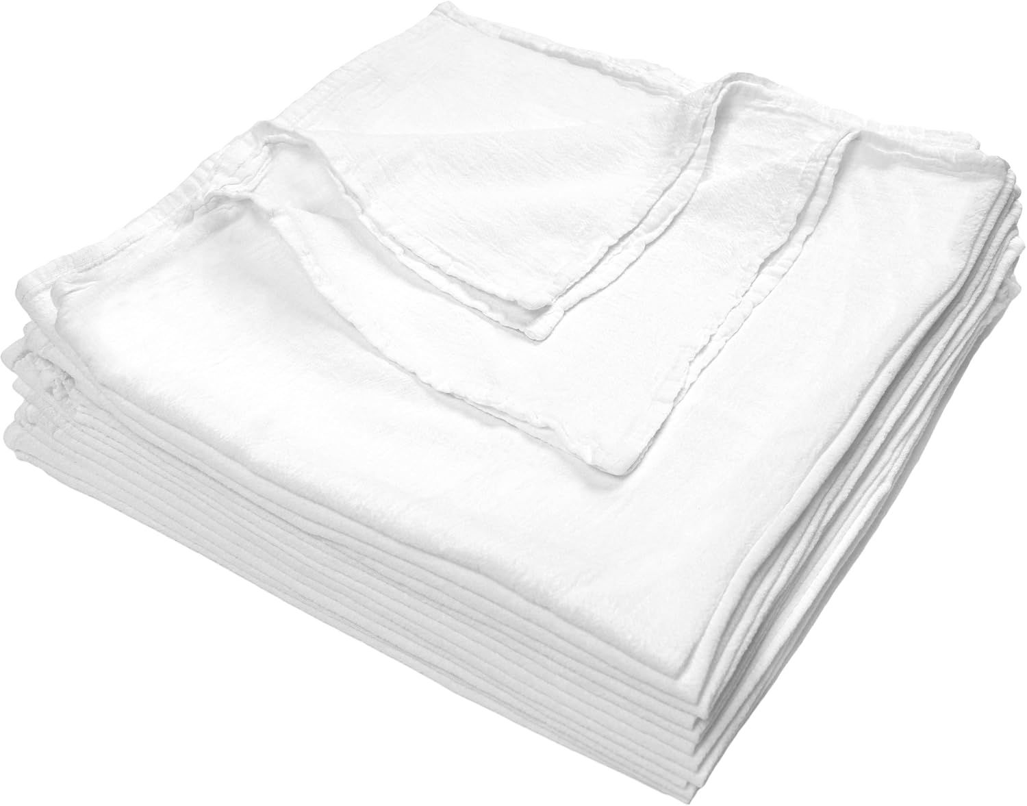 White Cotton Flour Sack Towels Set of 12