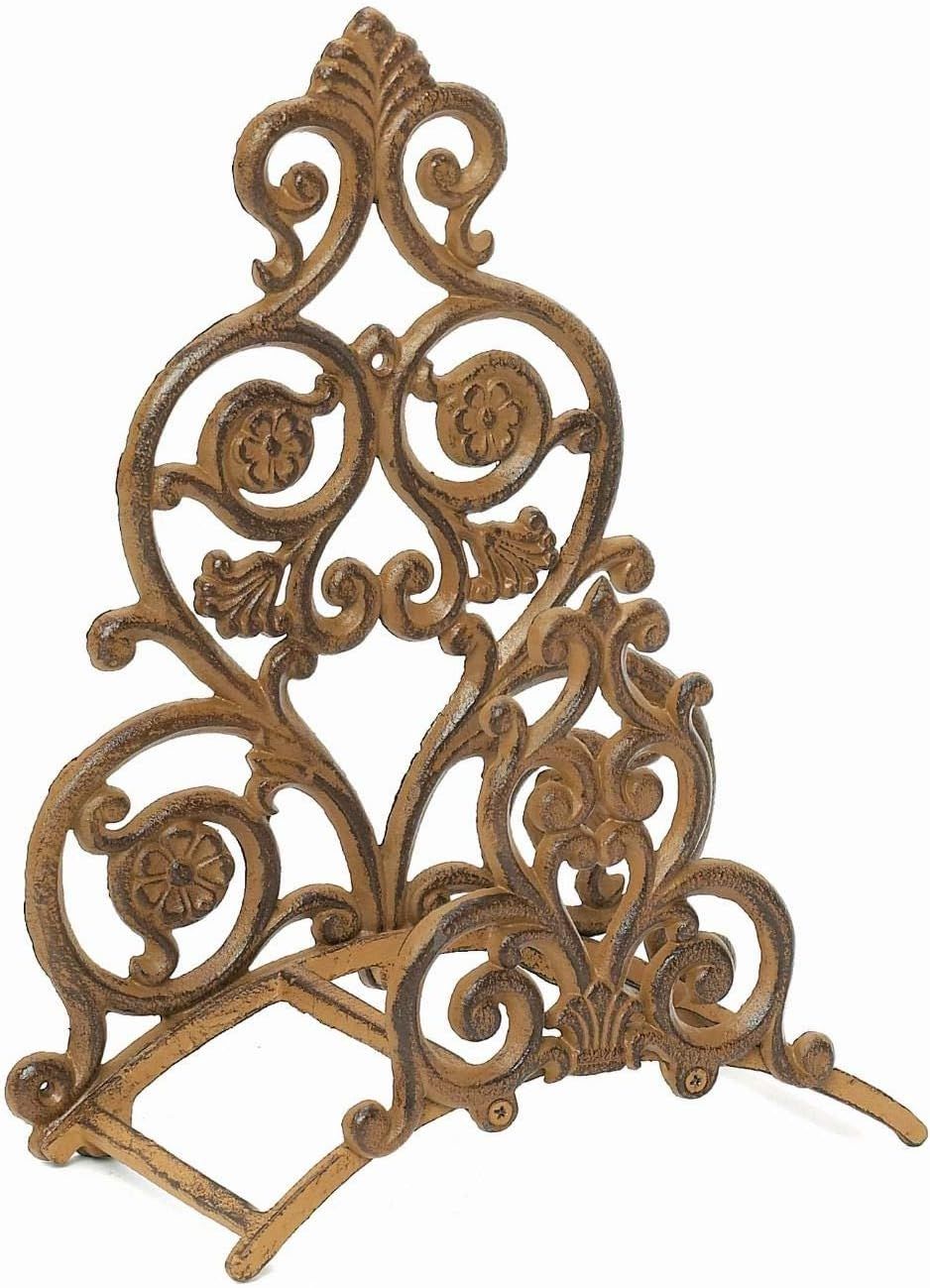 Ornate Brown Cast Iron Garden Hose Holder