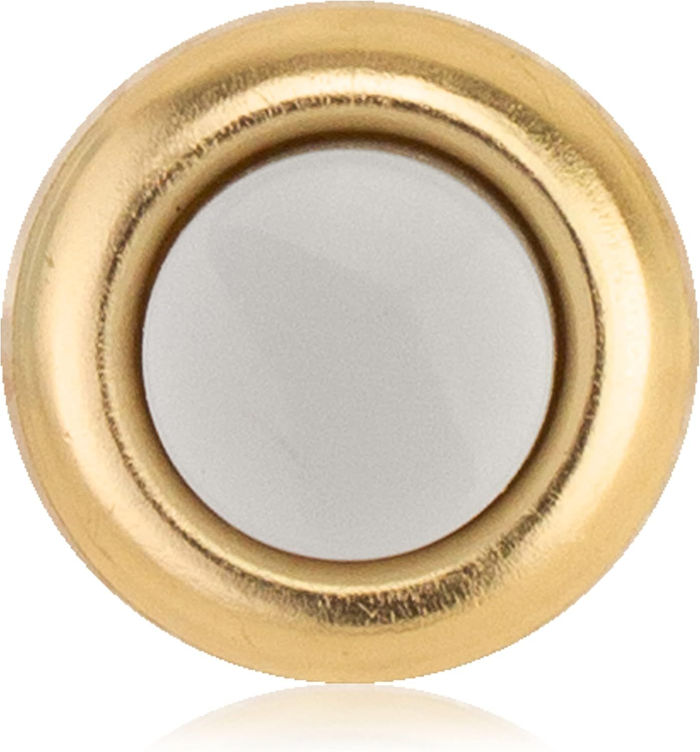 Brass Rim Unlighted Flush Mount Doorbell Button