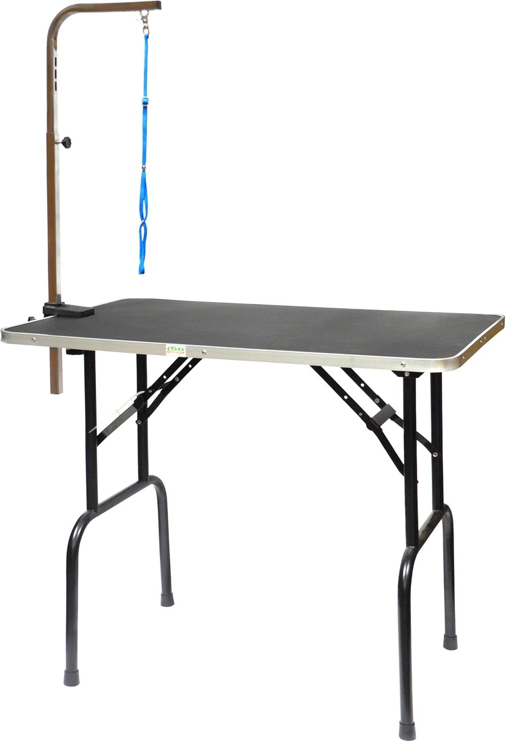 Black Aluminum Adjustable Dog Grooming Table with Arm