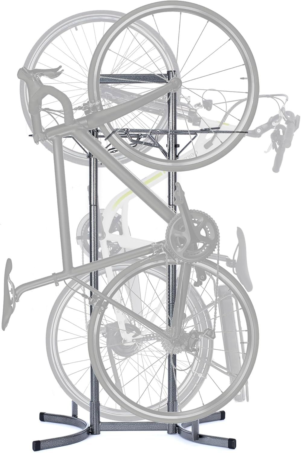 Adjustable Gray Steel Freestanding Vertical Bike Rack