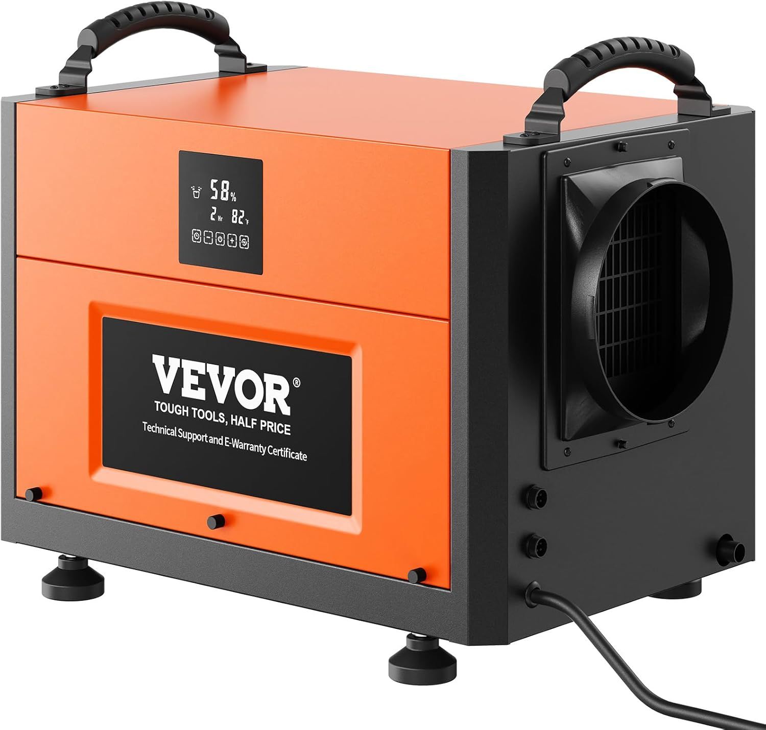 VEVOR 190 Pints Orange and Black Commercial Dehumidifier with Pump