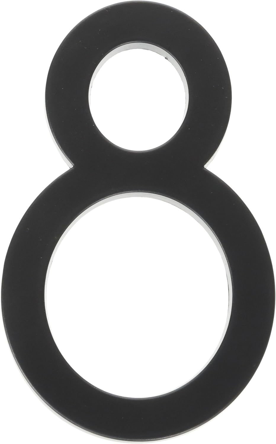 Satin Black Floating Mount House Number 8