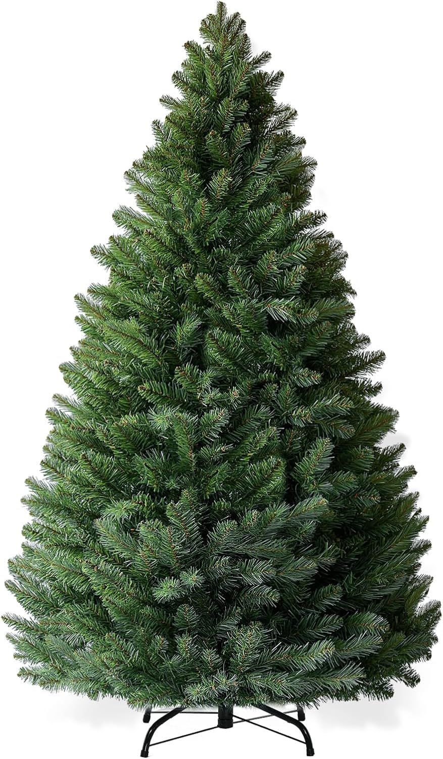 6.5ft Green PVC Fir Artificial Christmas Tree with Metal Stand