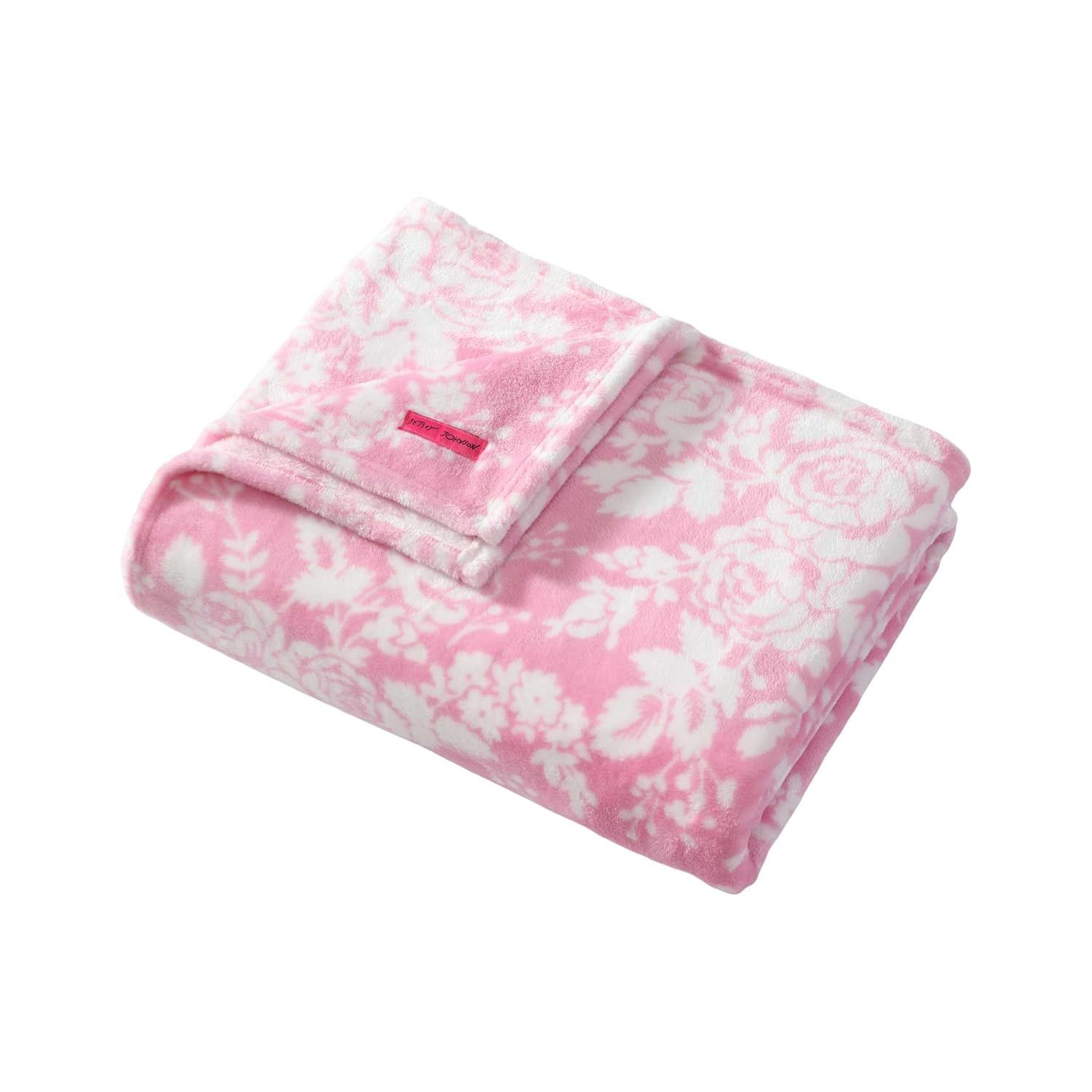 Cottage Floral Pink Ultra-Soft Plush Fleece Throw Blanket 50" x 70"