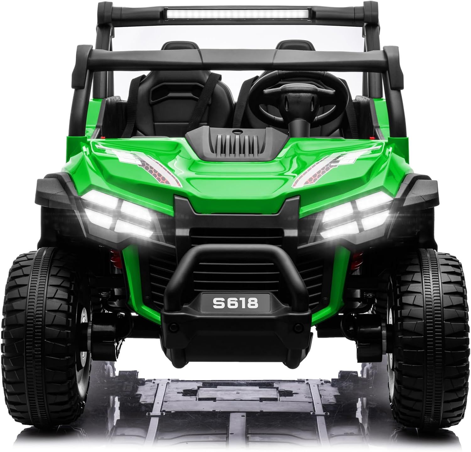 Green 24V 2-Seater Kids Ride-On UTV with Remote Control