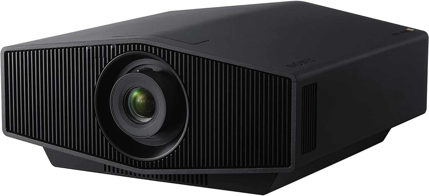 Black 4K HDR Laser Home Theater Projector with HDMI and USB