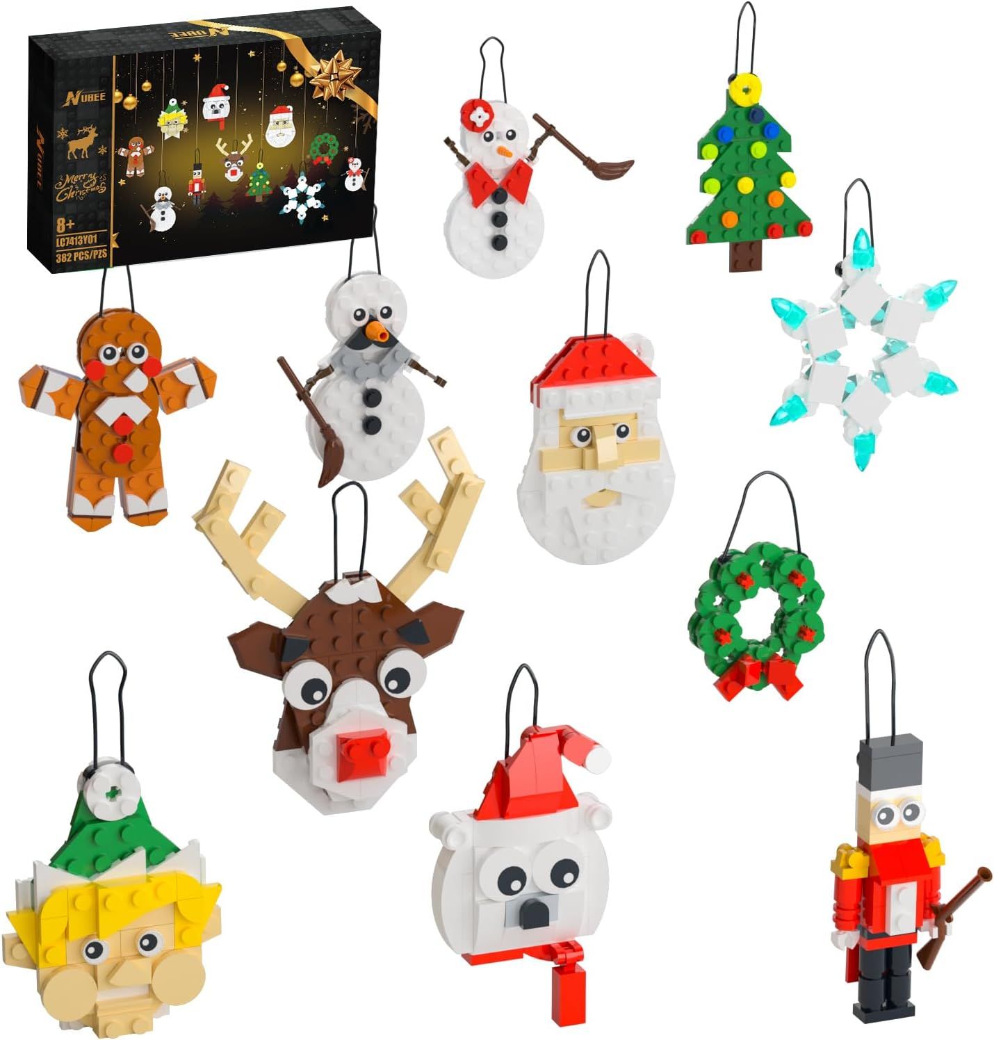 Christmas Ornaments Building Kit with 11 Festive Designs