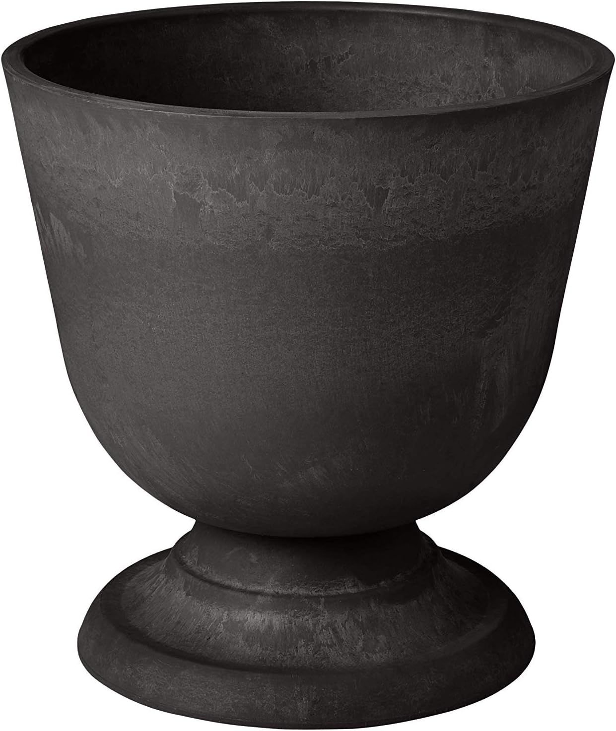 Black Recycled Plastic and Stone Medium Urn Planter