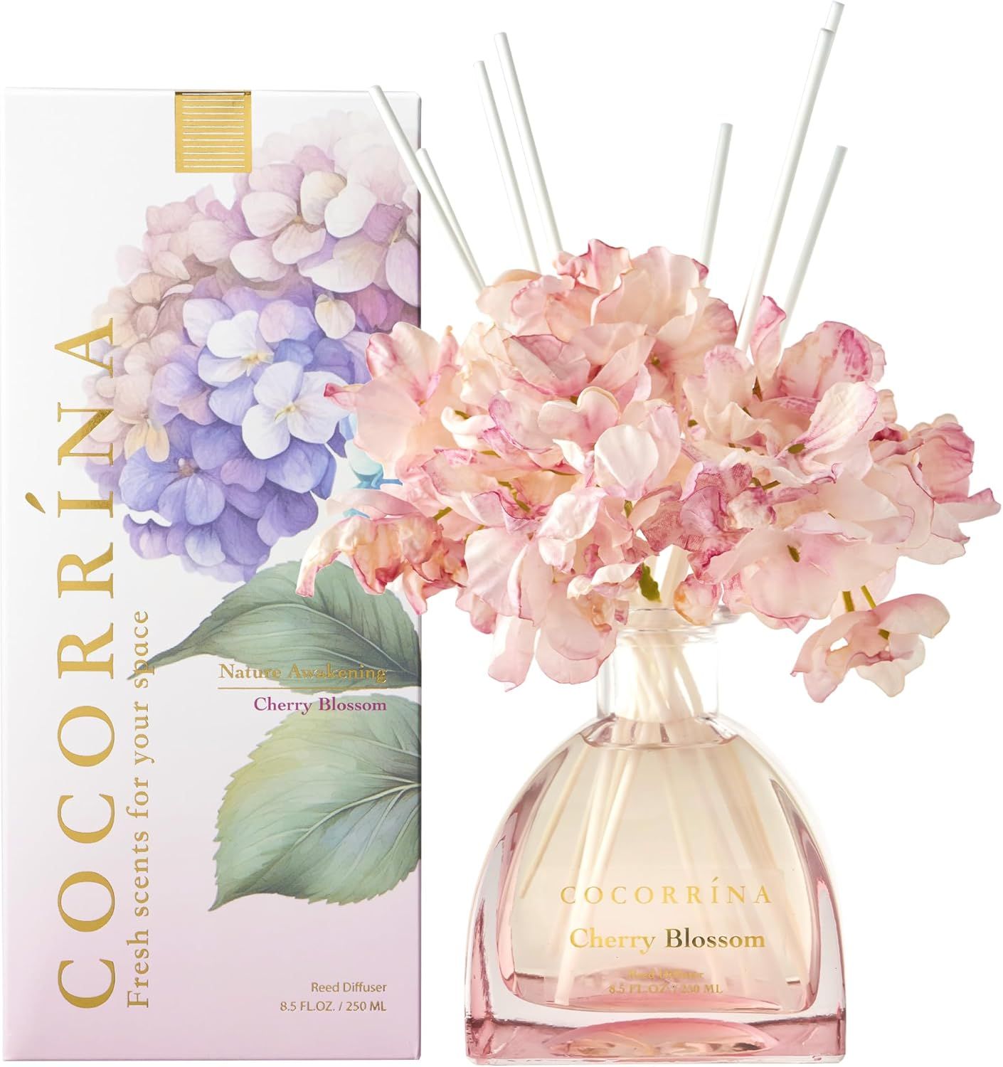 Cherry Blossom Yurt-Shaped Reed Diffuser with Floral Sticks