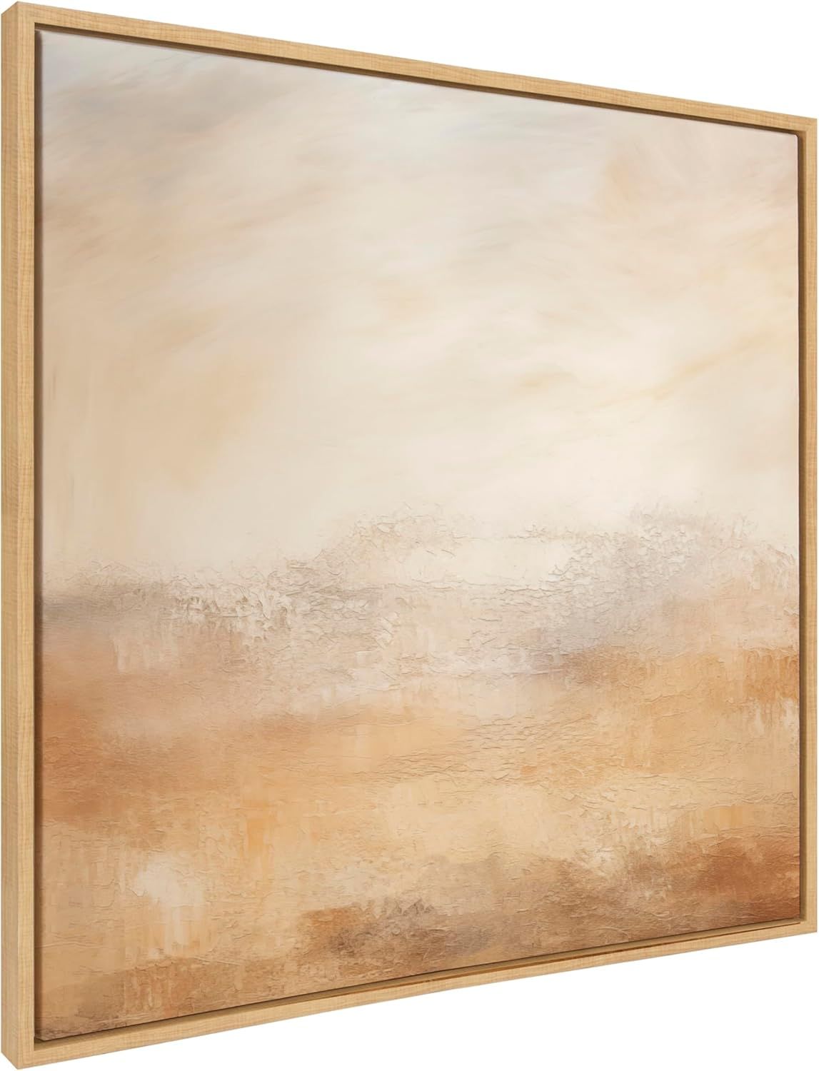 30x30 Natural Abstract Desert Landscape Canvas Wall Art