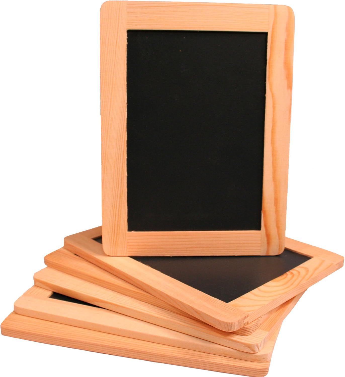 4x6 Double-Sided Chalkboard with Unfinished Wood Frame, Set of 6