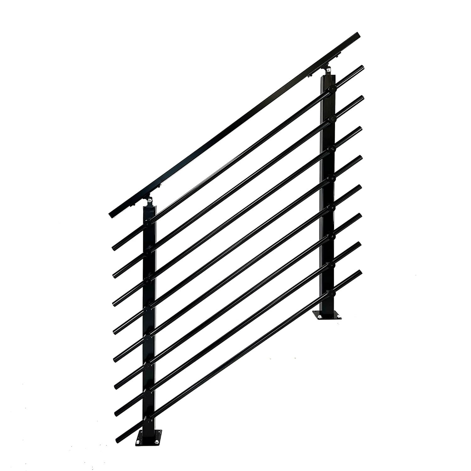 Modern Black Powder Coated Stainless Steel Adjustable Railing System
