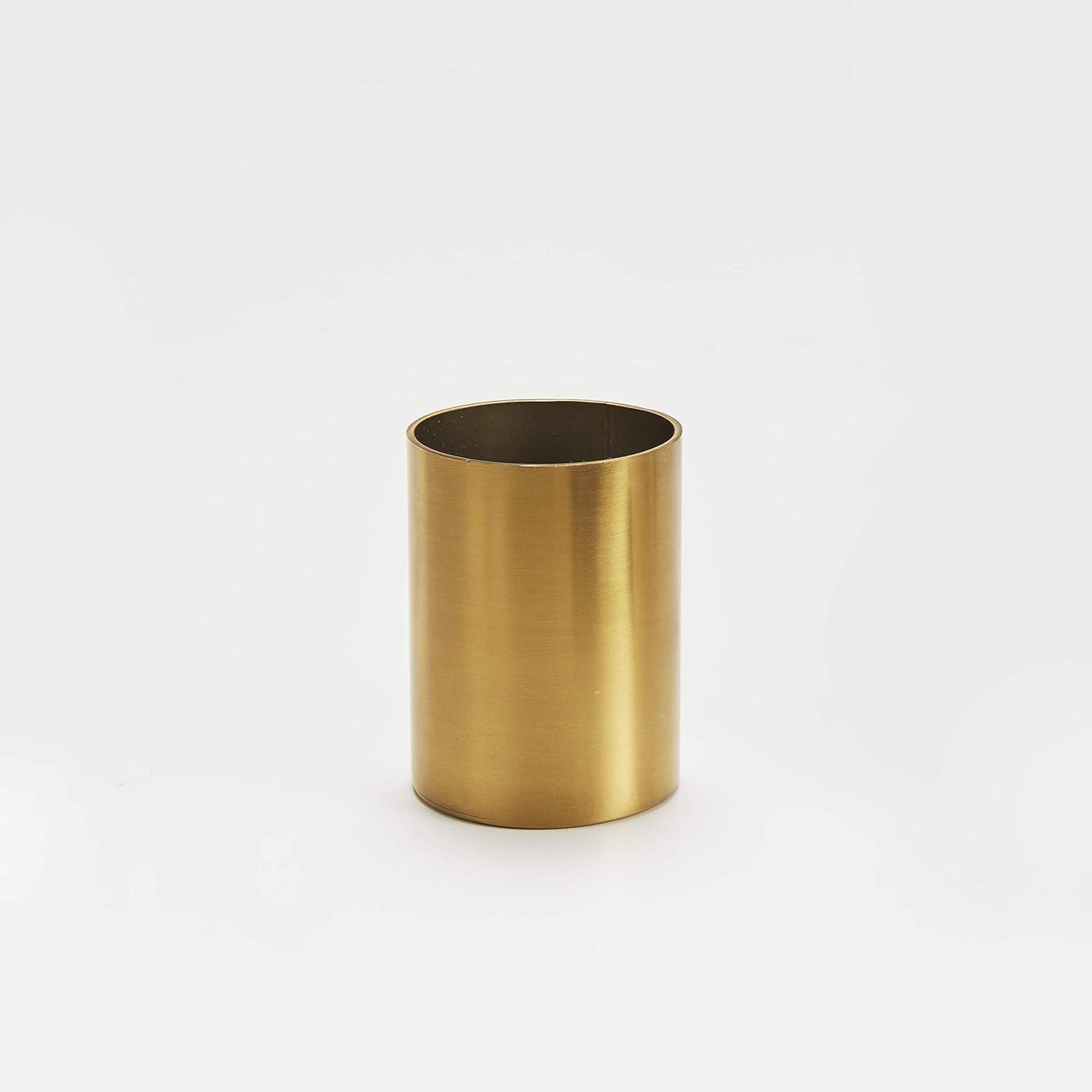 Gold Satin Finish Round Stainless Steel Sugar Packet Holder