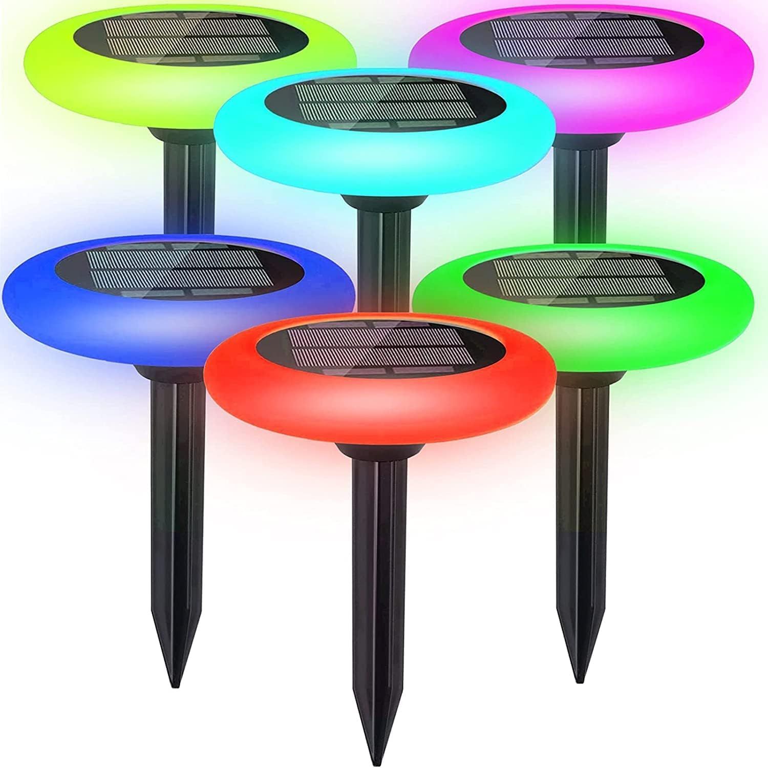 Colorful Solar LED Pathway Lights Multipack