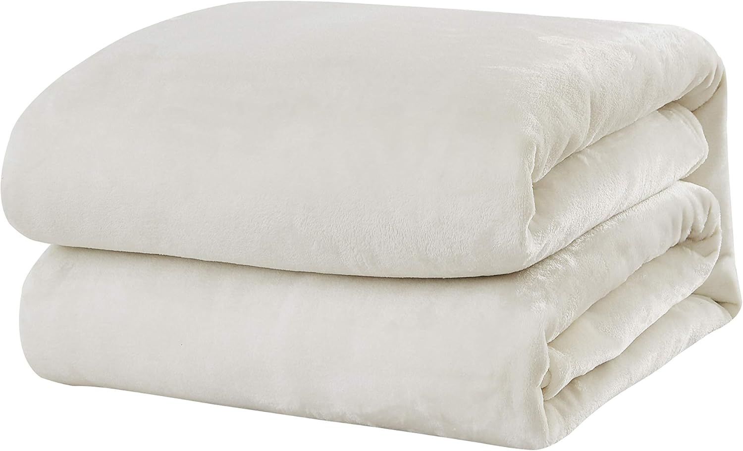 Ivory Full/Queen Super Soft Plush Fleece Blanket