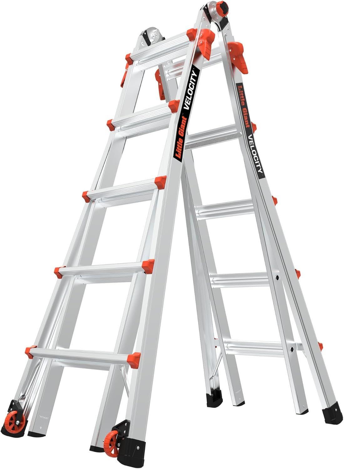 Velocity 22 Ft Aluminum Multi-Position Ladder with Wheels