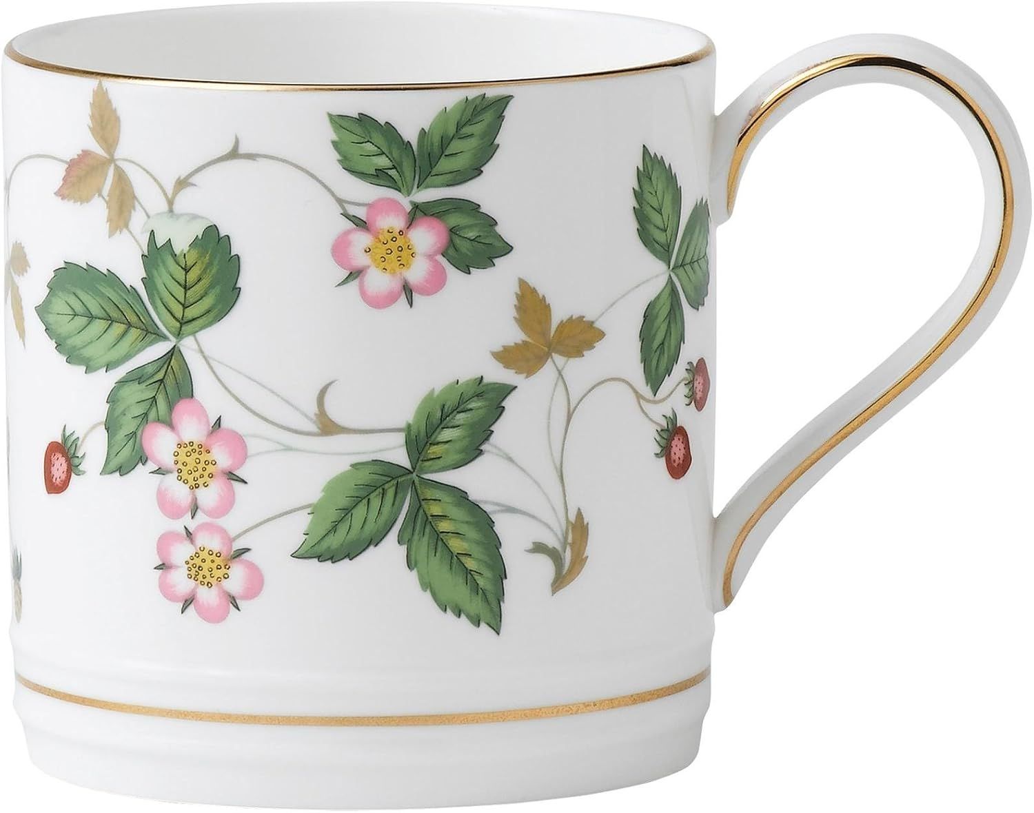 Wild Strawberry Fine Bone China Mug with Gold Trim