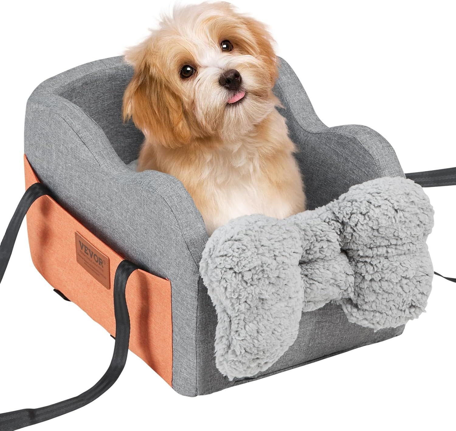 Dark Gray Oxford Fabric Dog Car Booster Seat