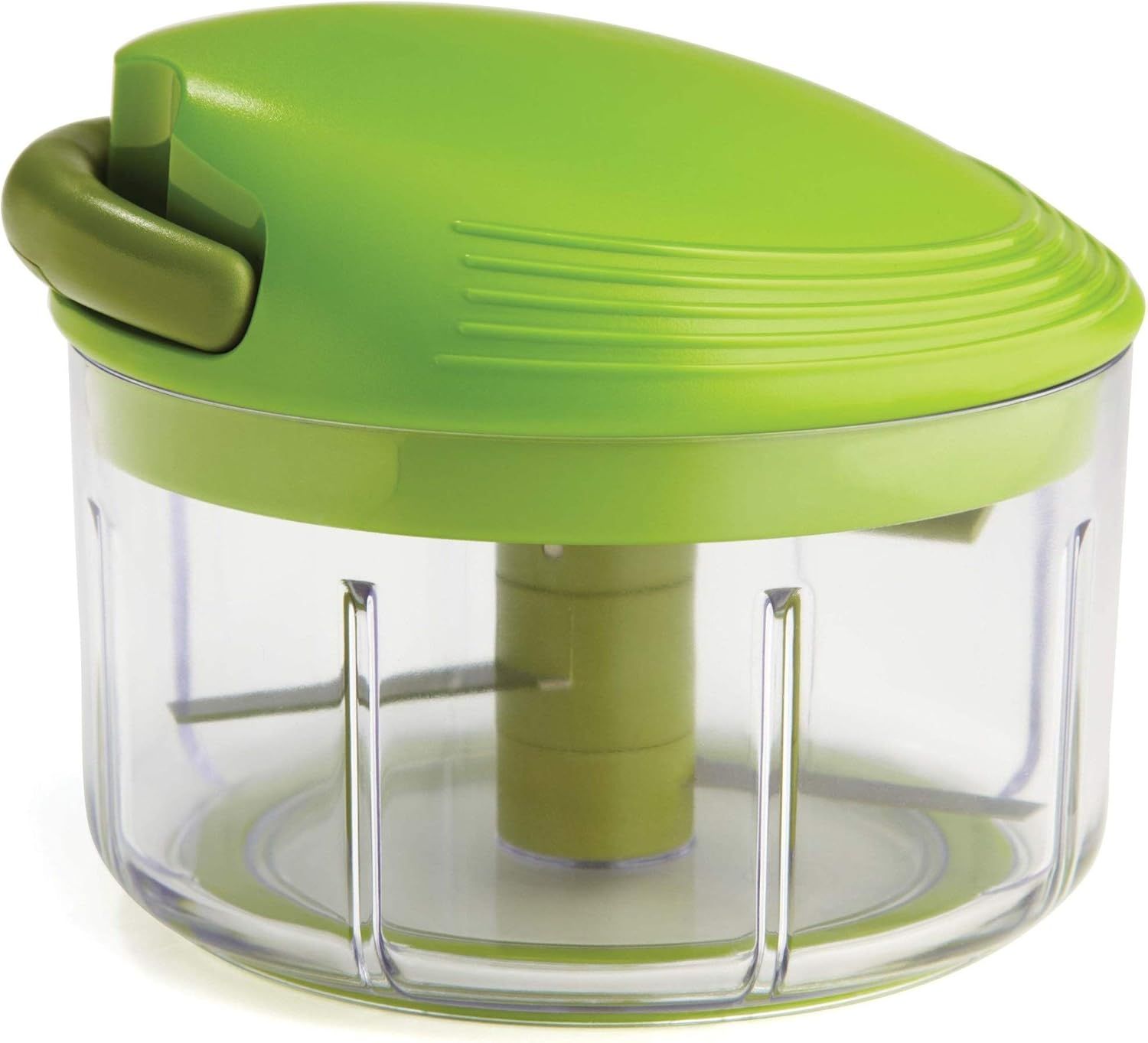 Green Manual Food Processor with Stainless Steel Blades