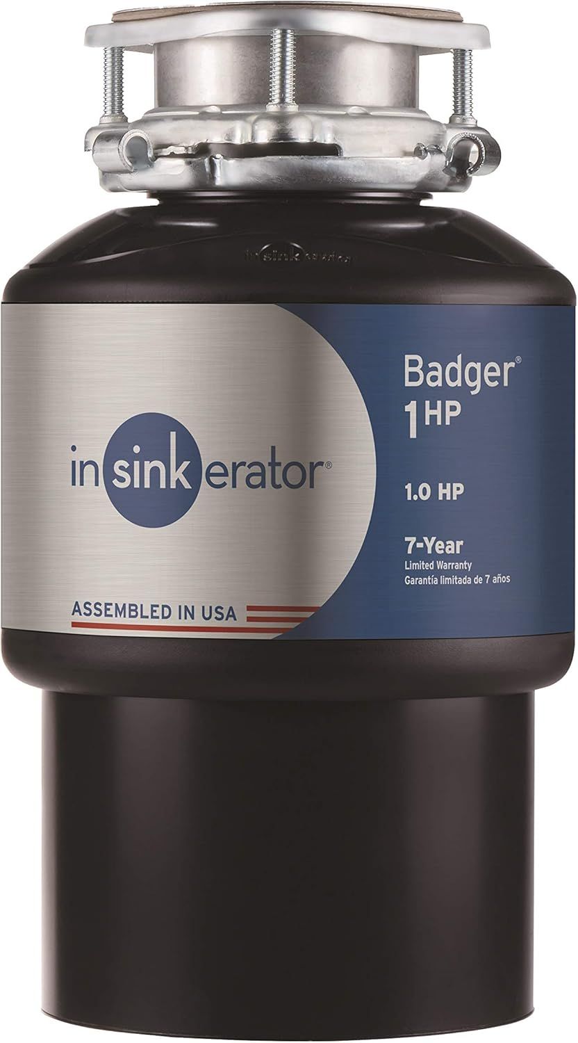 Badger 1 HP Continuous Feed Black Garbage Disposal