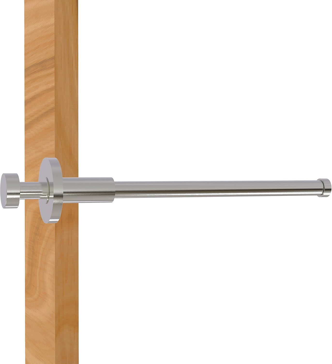 Satin Nickel 10-Inch Retractable Pullout Garment Rod