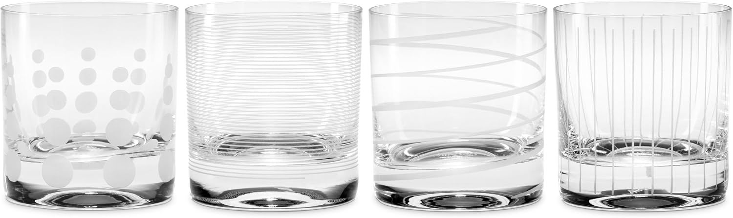 Mikasa Clear Crystal Double Old Fashioned Glass Set