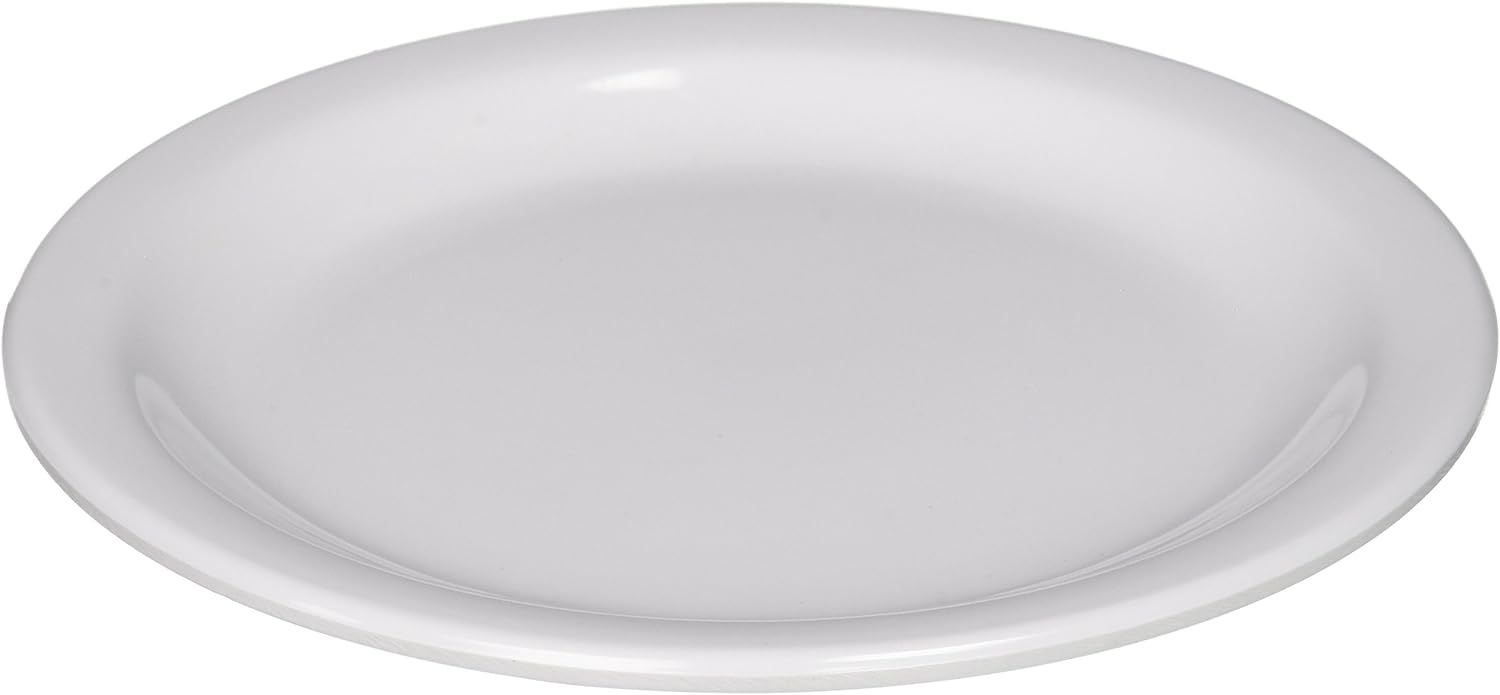 White Melamine 6.5-Inch Chip-Resistant Salad Plate