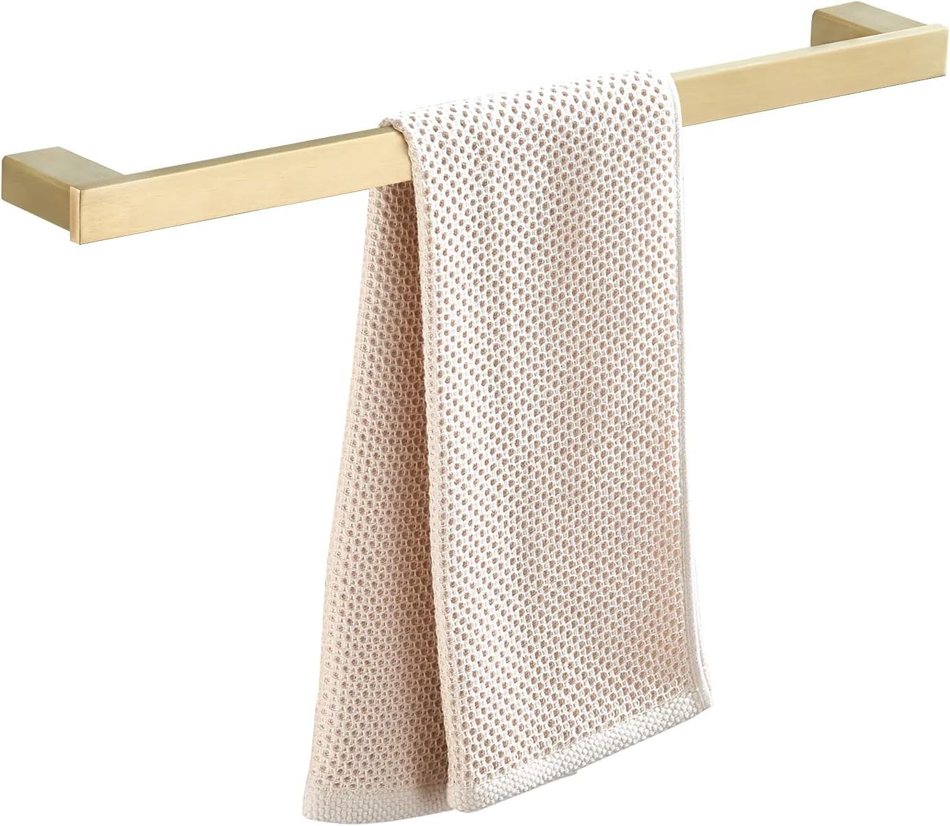 Brushed Gold 24-Inch Stainless Steel Wall Mounted Towel Bar