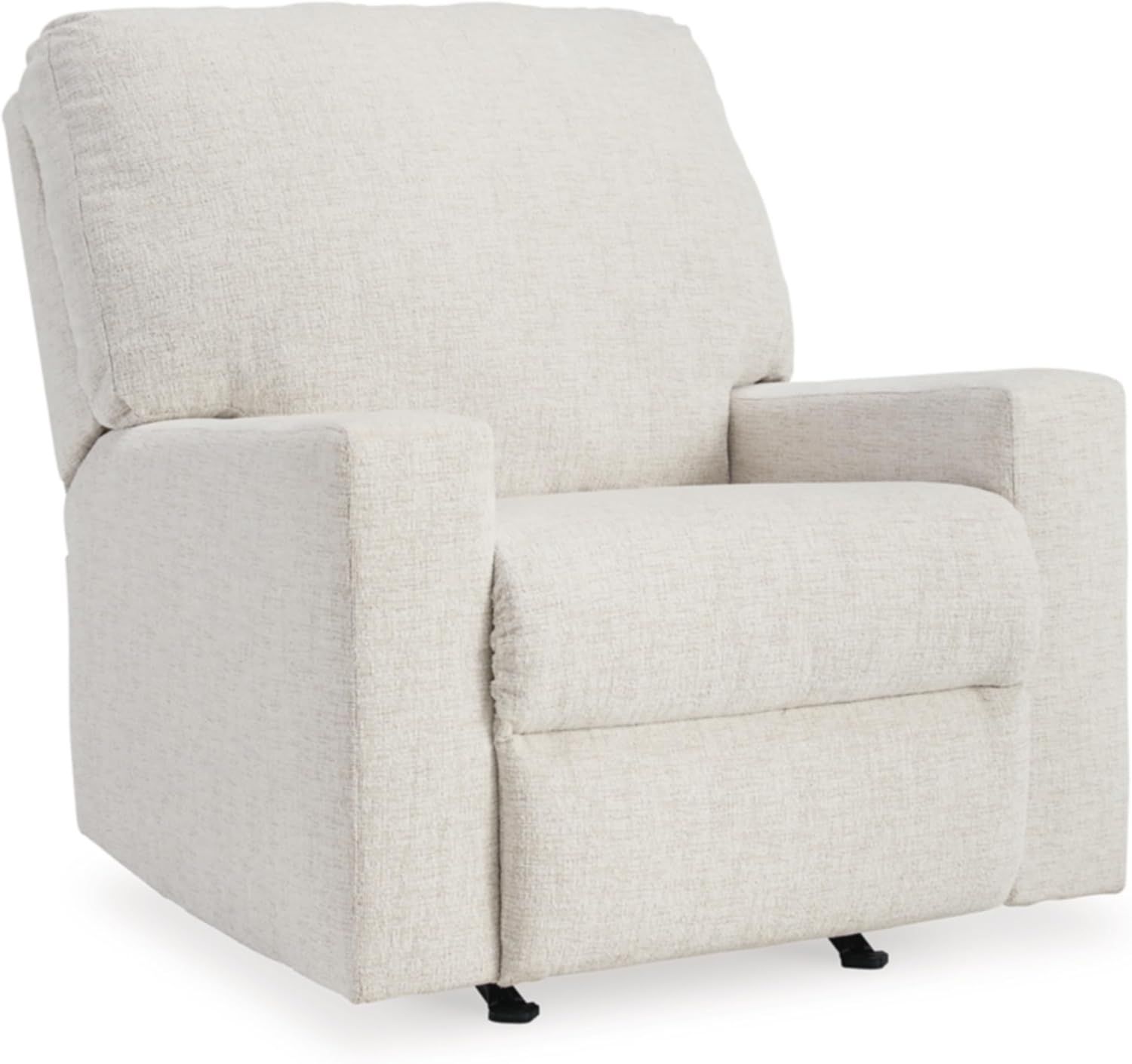 Snow White Polyester Contemporary Recliner Chair