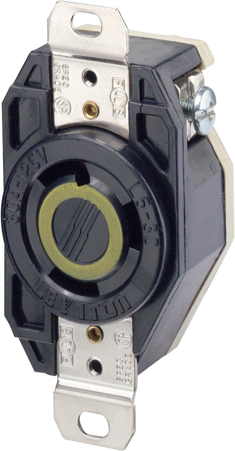 Black Industrial Grade Flush Mount Locking Receptacle