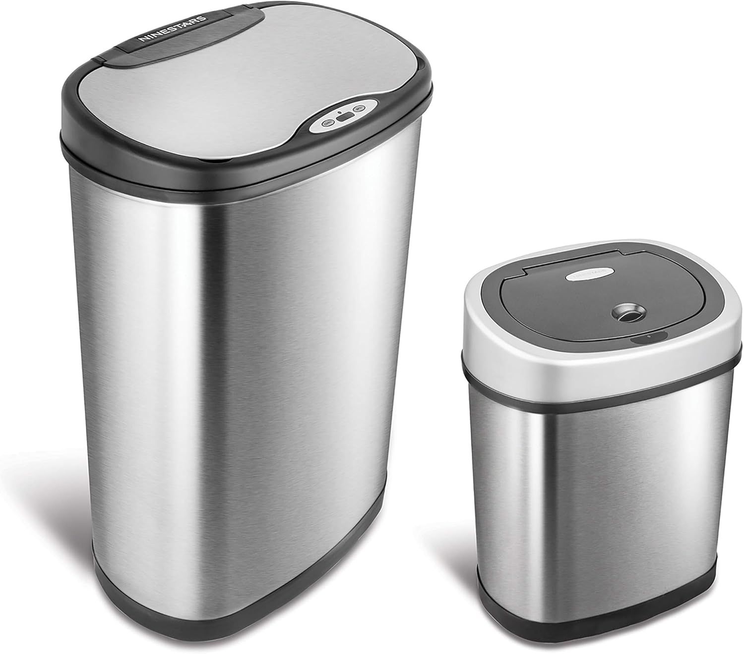 Stainless Steel Touchless Trash Can Set with Infrared Sensor