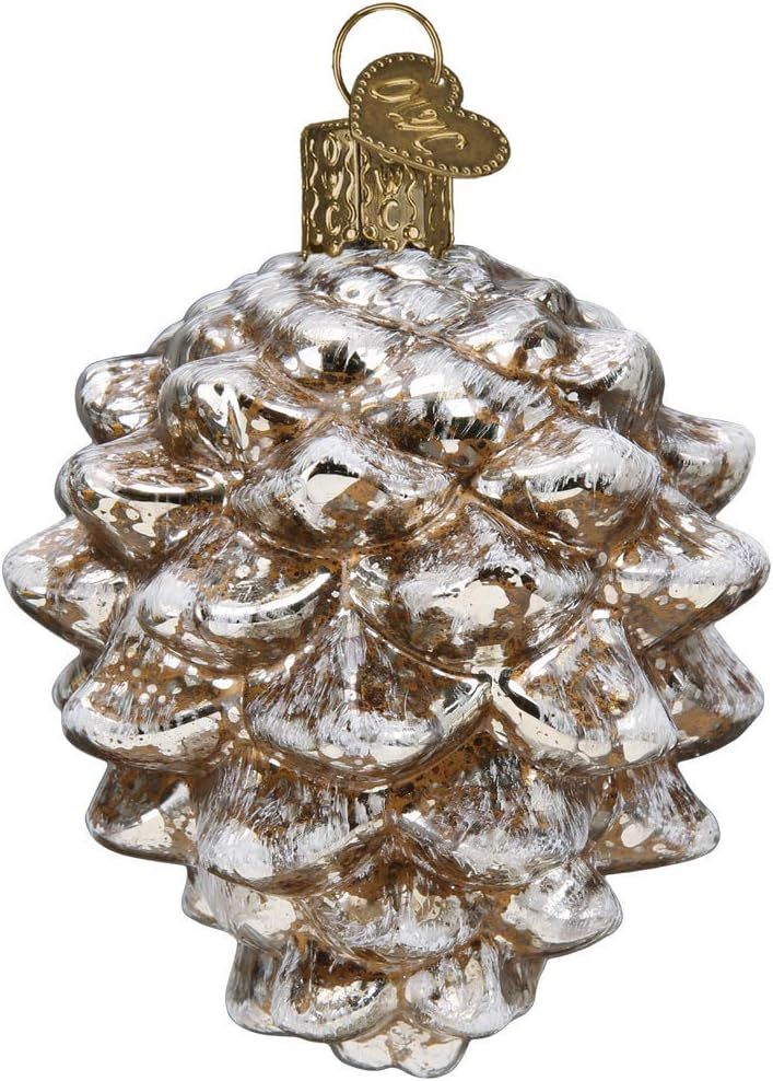 Vintage Mercury Glass Pinecone Ornament