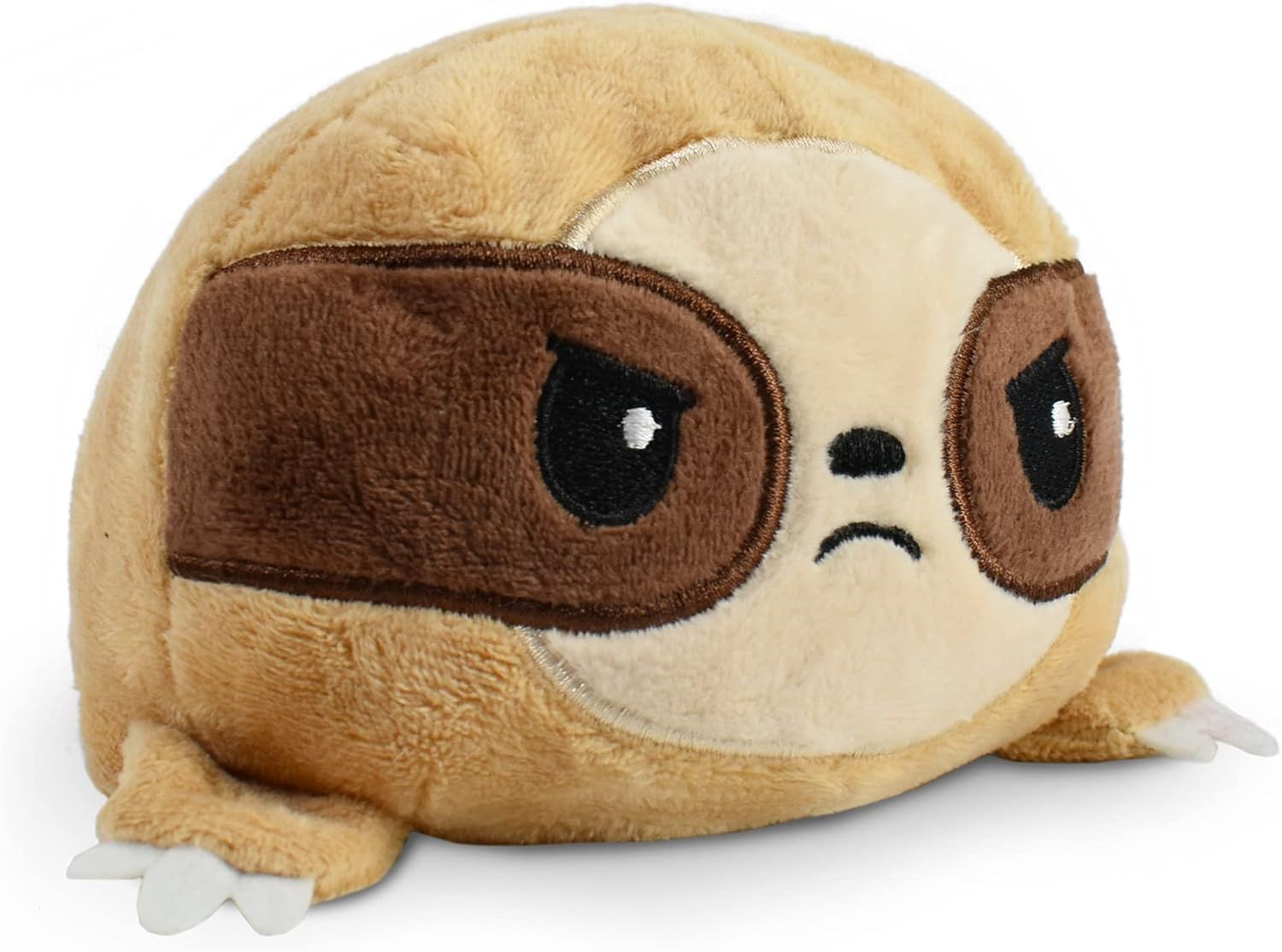 Reversible Brown Plush Sloth Mood Toy