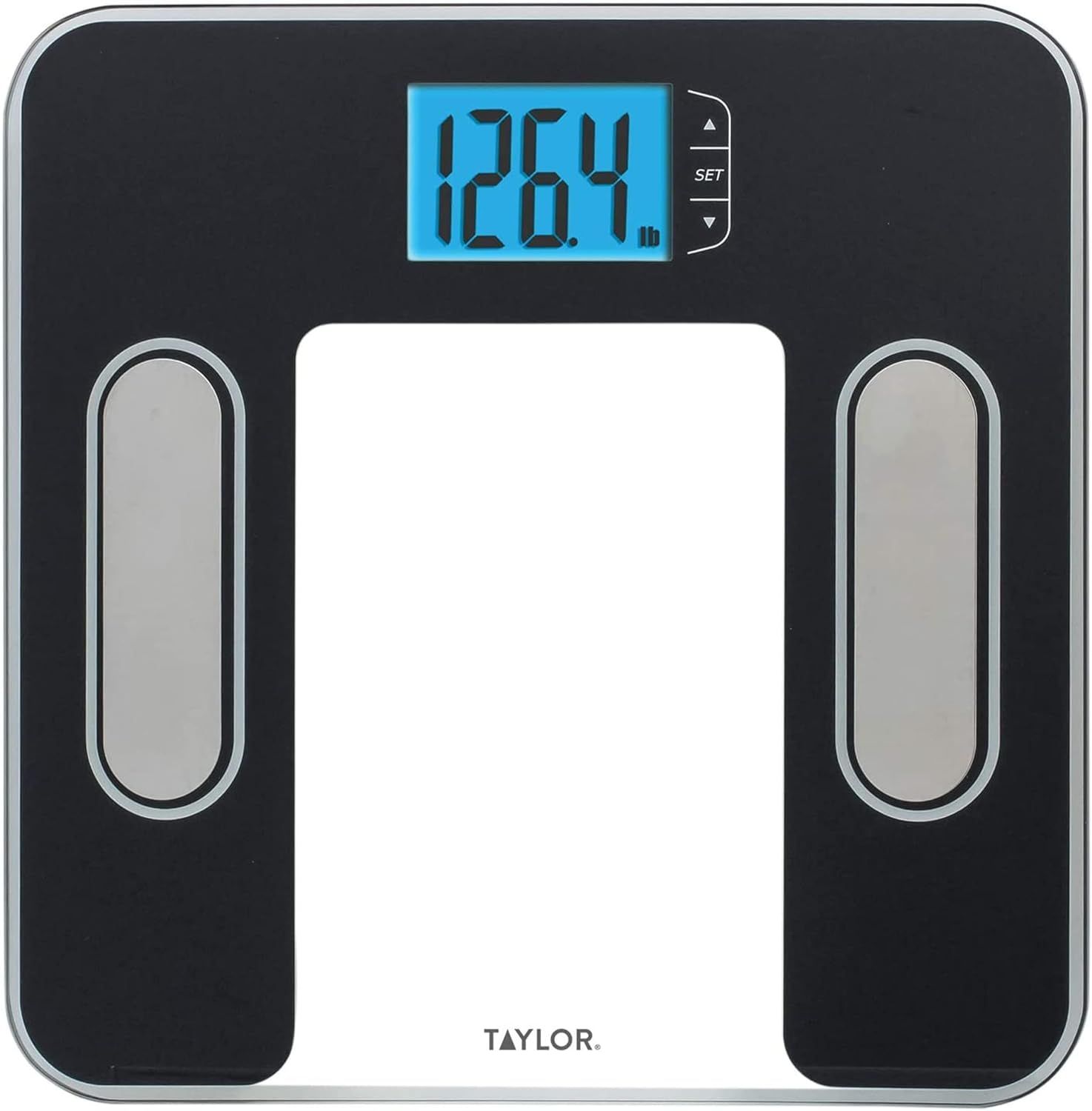 Black and White Digital Body Analysis Scale with LCD Display