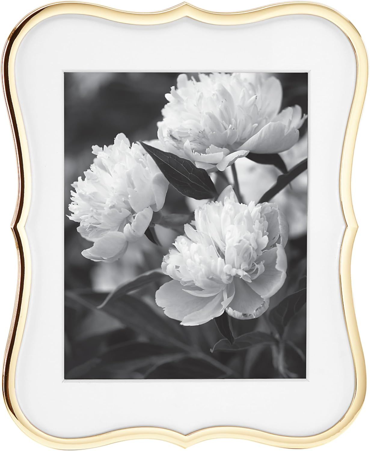 Elegant Gold-Plated 8x10 Tabletop Picture Frame with White Matte