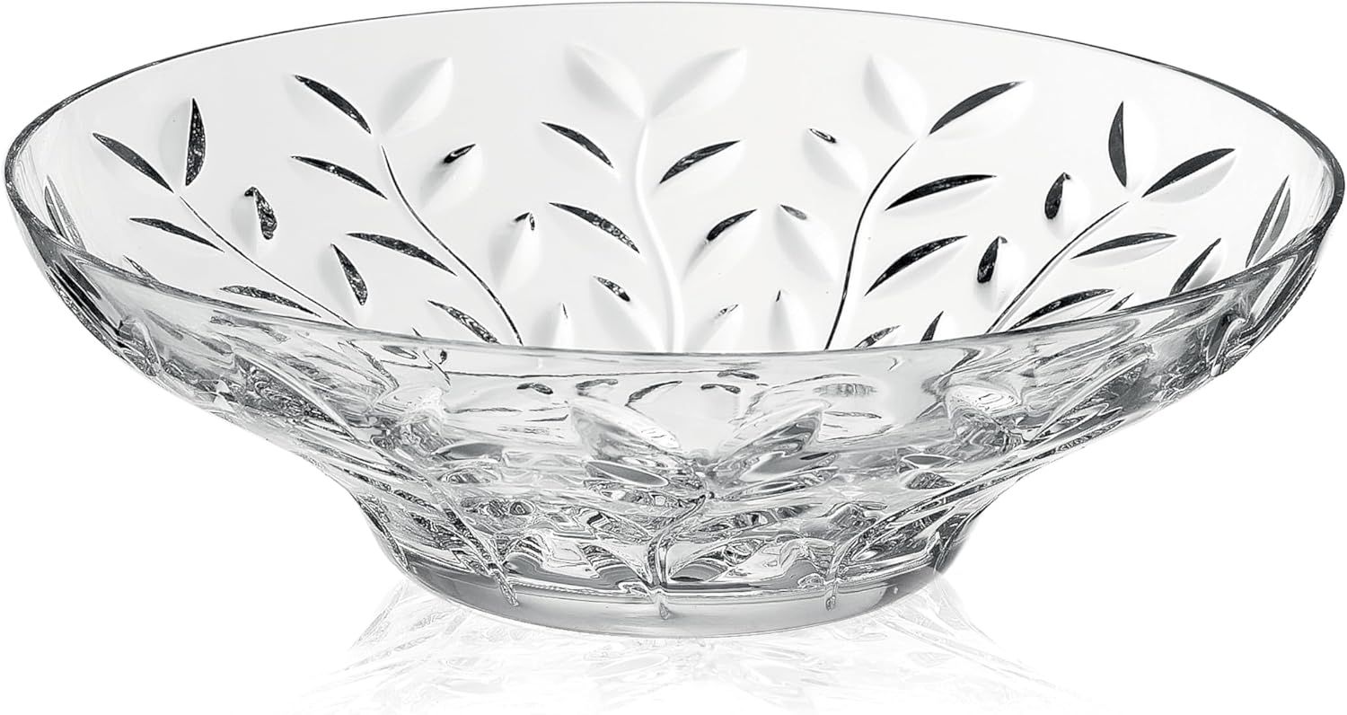 Laurus Crystal Round Glass Bowl, 400ml Capacity