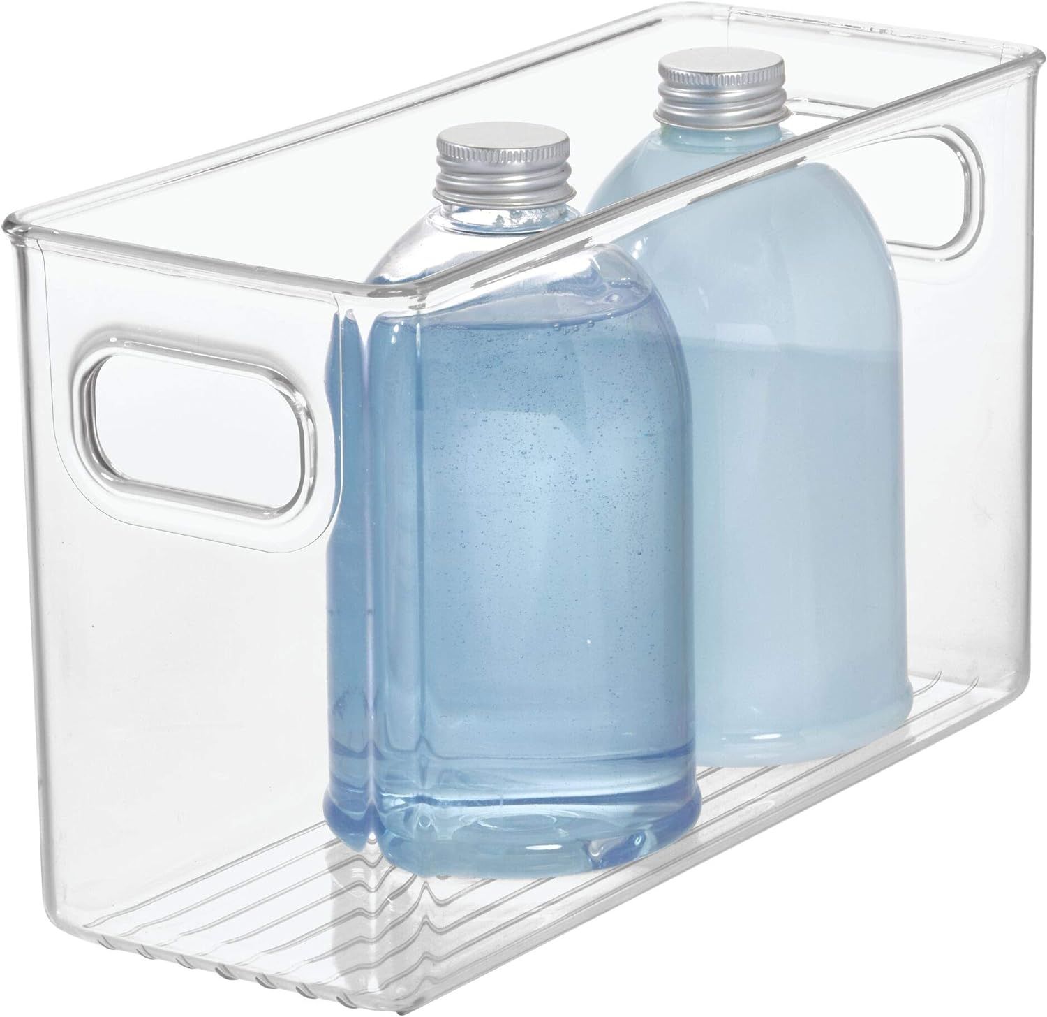 Clear Medium Plastic Bathroom Storage Bin