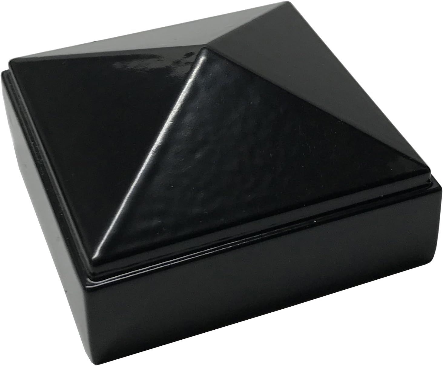 Black Aluminum 2" x 2" Pyramid Post Cap