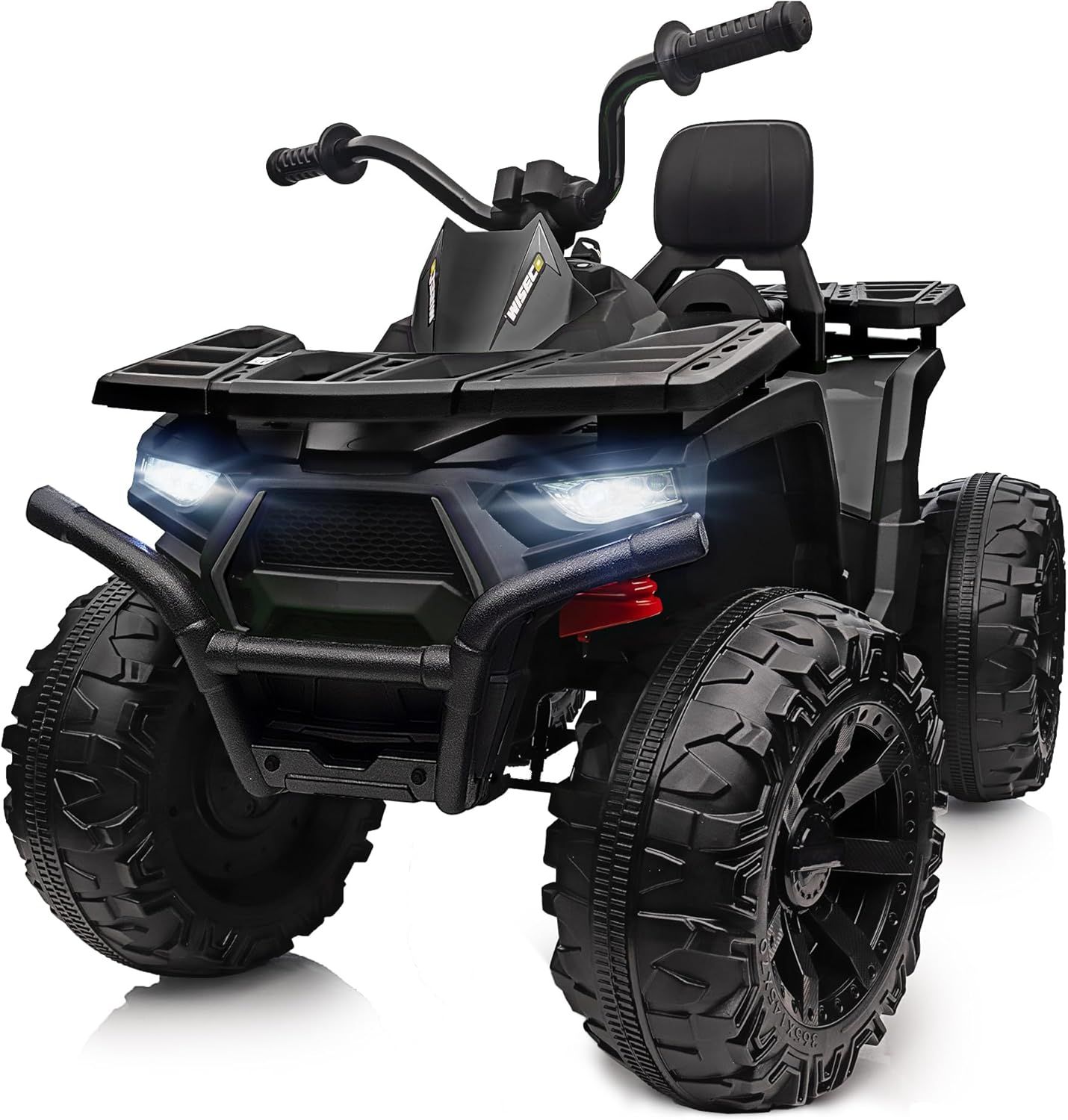 Black 24V Dual Motor Kids ATV with LED Lights